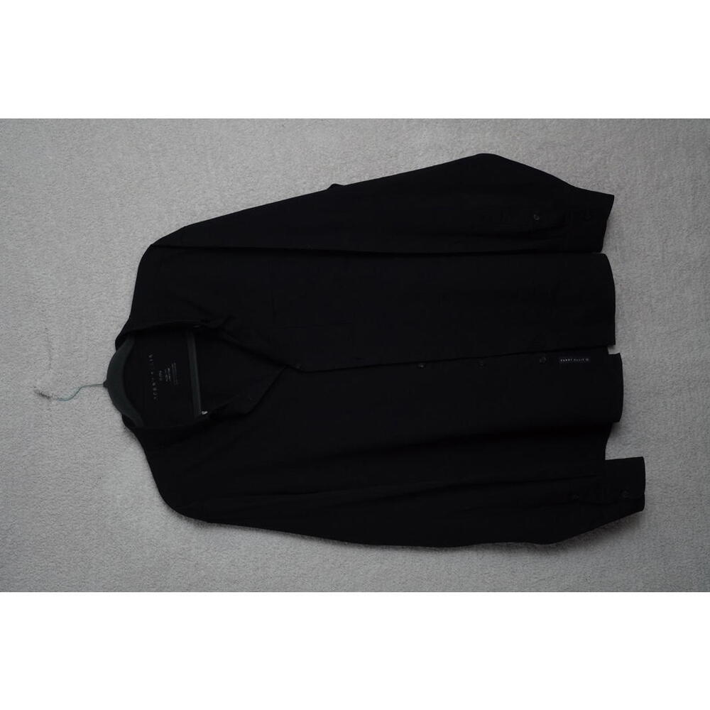 Perry Ellis Men's Black Slim Fit Stretch Dress Shirt XL